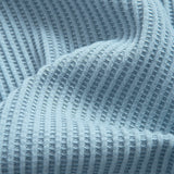 Knitted Waffle Arc Hem Hooded T-Shirt & Drawstring Waffle Shorts