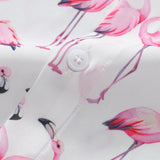 Flamingo Print Button Up Shirt & Swim Shorts