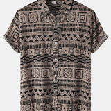 Tribal Print Button Up Shirt
