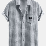 Short Sleeve Waffle Shirt & Drawstring Waffle Jogger Pants