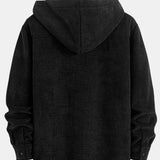 Fleece Lined Corduroy Hooded  Overshirt