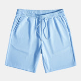 Muscle Fit Ribbed Stand Collar Shirt & Shorts