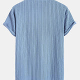 Muscle Fit Ribbed Arc Hem T-Shirt