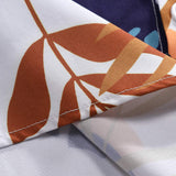Colorful Leaf Print Button Up Shirt & Swim Shorts