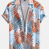 Leaf Print Button Up Shirt