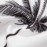 Palm Tree Print Button Up Shirt & Stripe Print Swim Shorts