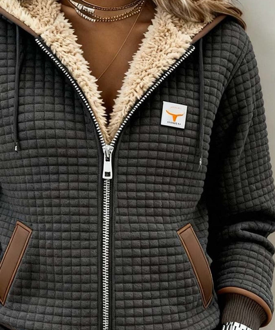 Penelope | Sherpa-Lined Hooded Quilted Jacket